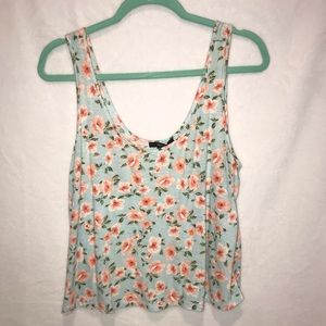 Light Blue Semi-Cropped Tank top